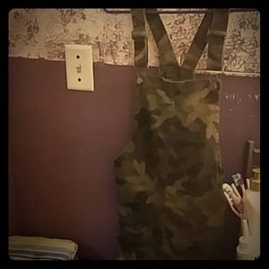 Camo overall skirt